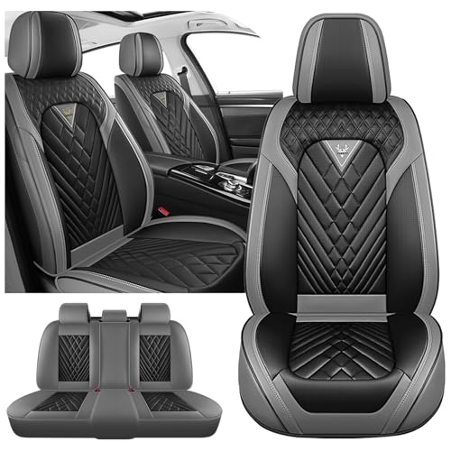 Image of 4Runner Seat Covers Custom Fit for Toyota 4Runner 2000-2026, Waterproof Nappa Leather Car Seat Cover, Comfortable and Anti-Slip Full Set Car Seat Covers(5 Seats /Gray Black)