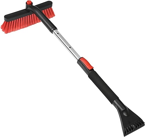 CGLEAM Cepillo de nieve con raspador de hielo para parabrisas de automóvil extensible de 35 pulgadas removedor de nieve del automóvil raspadores de