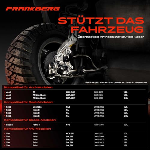 Achsschenkel Vorne Rechts für A1 8X Polo 6R 6C 9N 9A4 Fabia I 6Y2 6Y3 6Y5 Rapid NH1 NH3 Roomster 5J 1999-2019 6Q0407255S