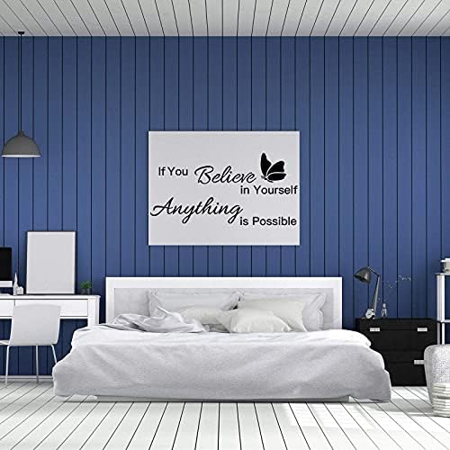 2 Sheets MEFUNY Vinyl Wall Quotes Stickers Ability Motivation Attitude Inspirational Saying Home Decals Quote Home Decor for Office School Classroom Teen Dorm Room Wall Decal