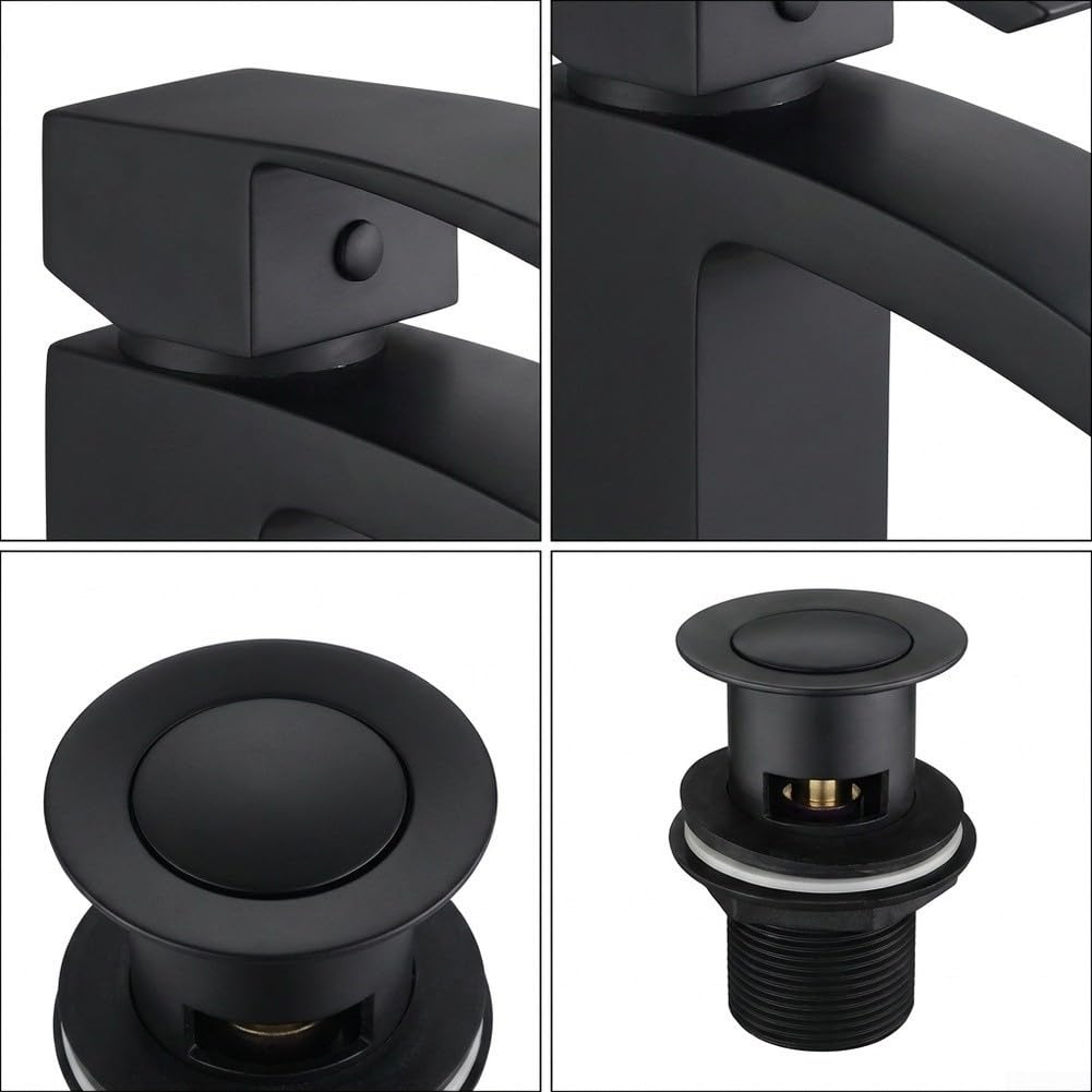 para grifo Baño Negro 25cm para grifo Baño Negro 25cm para(black)