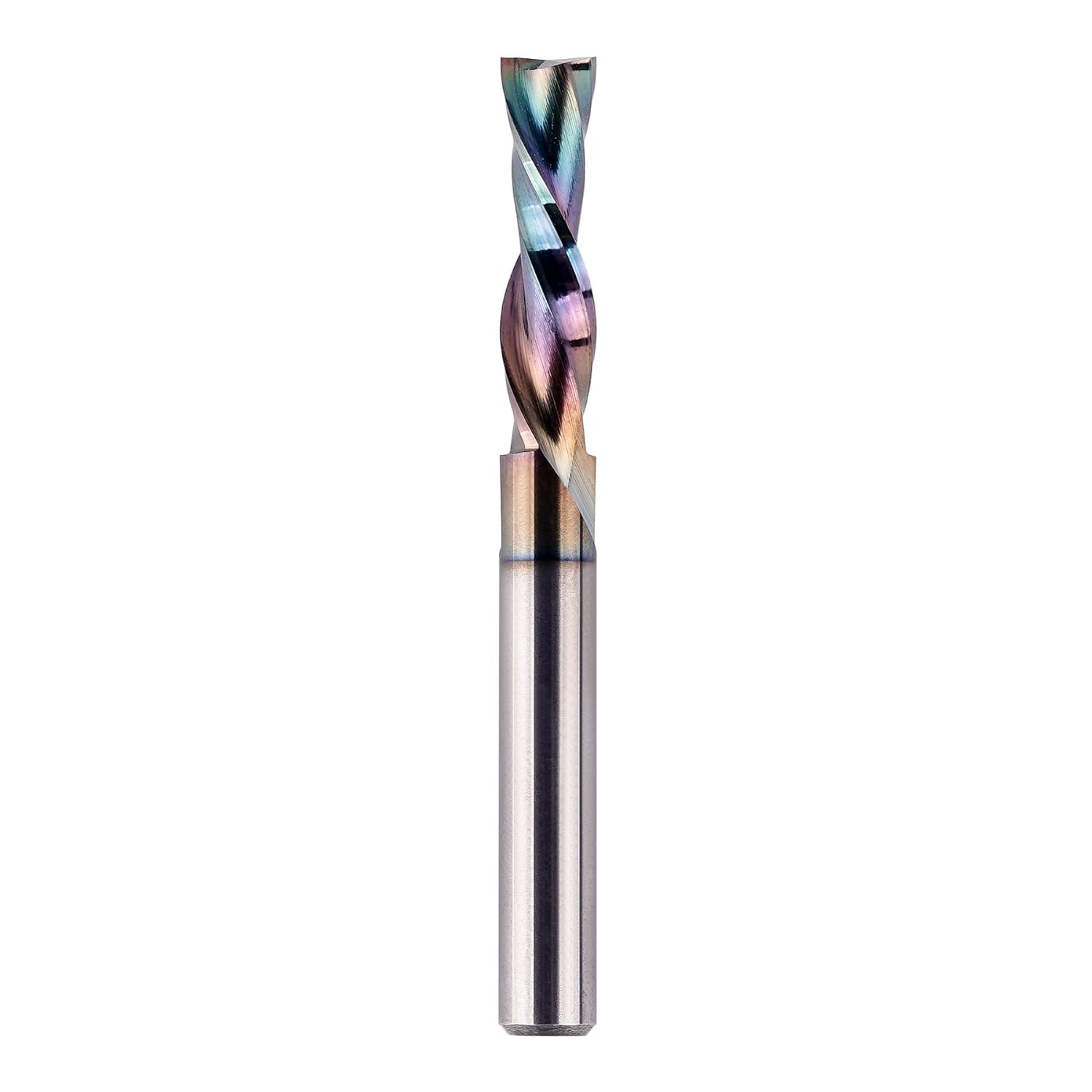 SpeTool Fraise à rainurer hélicoïdale - Tige de 6 mm - Longueur de coupe de 24 mm - Avec revêtement SPE-X VHM - Fraise à queue CNC pour défonceuse à 2 flûtes - Fraise à bois