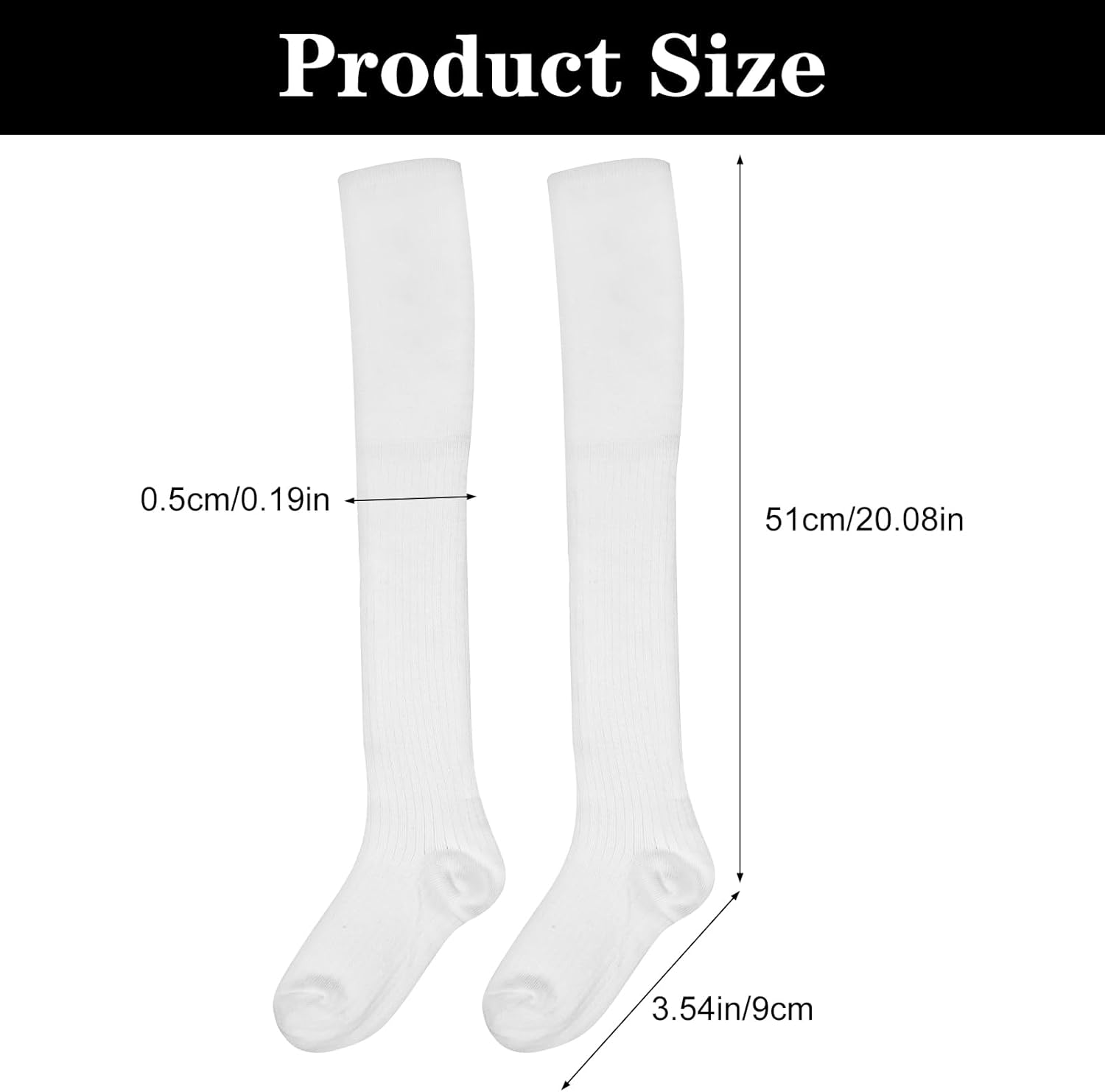 2 Pairs High Boot Socks Over Knee Slouch Top Over Knee Knit Fashion Thigh Sock High Boot Stockings Leg Warmers for Women - Image 2