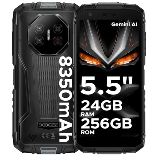 DOOGEE Fire 3 Ultra Android 15 AI Outdoor Handy ohne Vertrag, 24GB + 256GB/2TB TF...