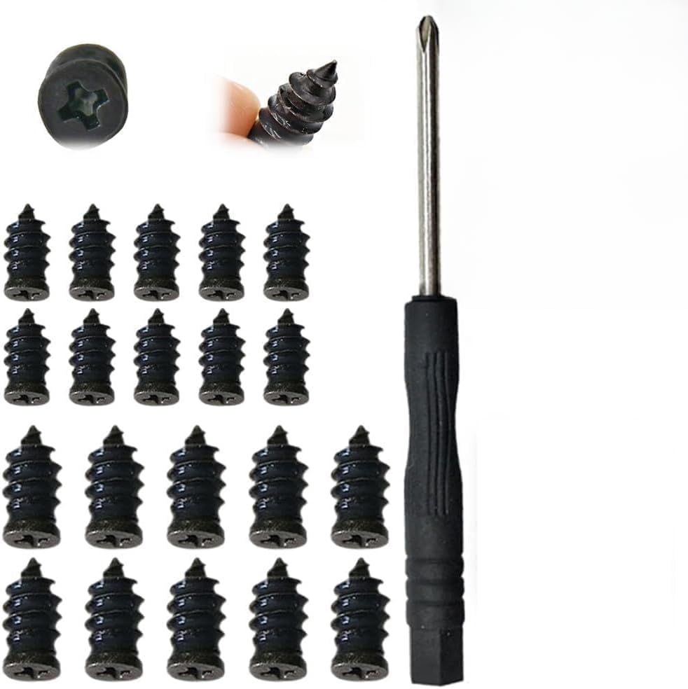 Image of Tire Repair Nails Kit, Screw in Tire Repair Plugs with Box and Screwdriver, Self-Service Tools for Car Motorcycle Truck Tractor 2 Sizes (10 Set)