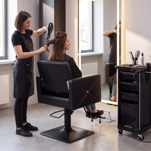 Image of Artist hand Barber Salon Chair for Hair Stylist, Black Base