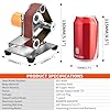 Mini Electric Belt-Sander Knife-Sharpener Sanding Machine - Small Bench Grinder Kit 7 Speed Adjustable Power Polisher DIY Polishing Grinding Tool For Knife Making, Wood Metal Working, Handcraft