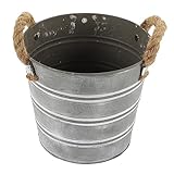 Seau en fer - fabrication parfaite, le vase à fleurs en fer est un bon pour vos qui aiment les compositions , pot de fleurs vintage