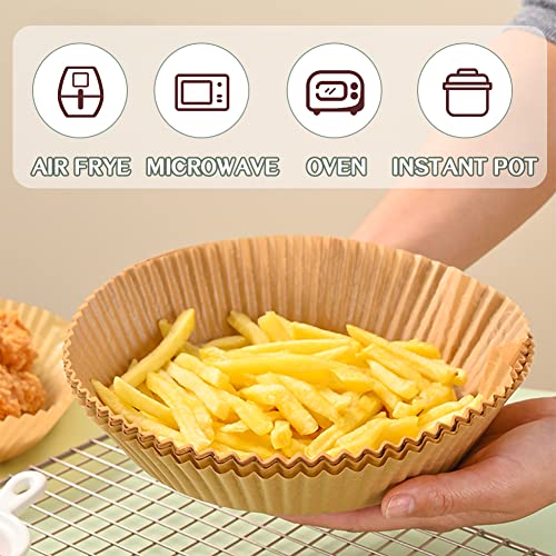 Air Fryer Disposable Paper Liner - 100Pcs, High Temperature Resistance Food Grade Parchment For Baking Roasting Microwave, 7.9 Inch. #TOP4