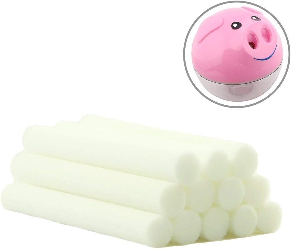 Pig Humidifier Filter, [SGS Cert.] 12 Pack 3.1 x 0.31inch Replacement Sponge Wick Filters for The Pig Diffuser, Aromatherapy Diffuser, Air Humidifier, Air Purifier, Essential Oil and More