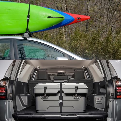 Ayaport Tiras de amarração com fivela de 2,4 m acolchoadas para caminhões, rack de teto, caiaque