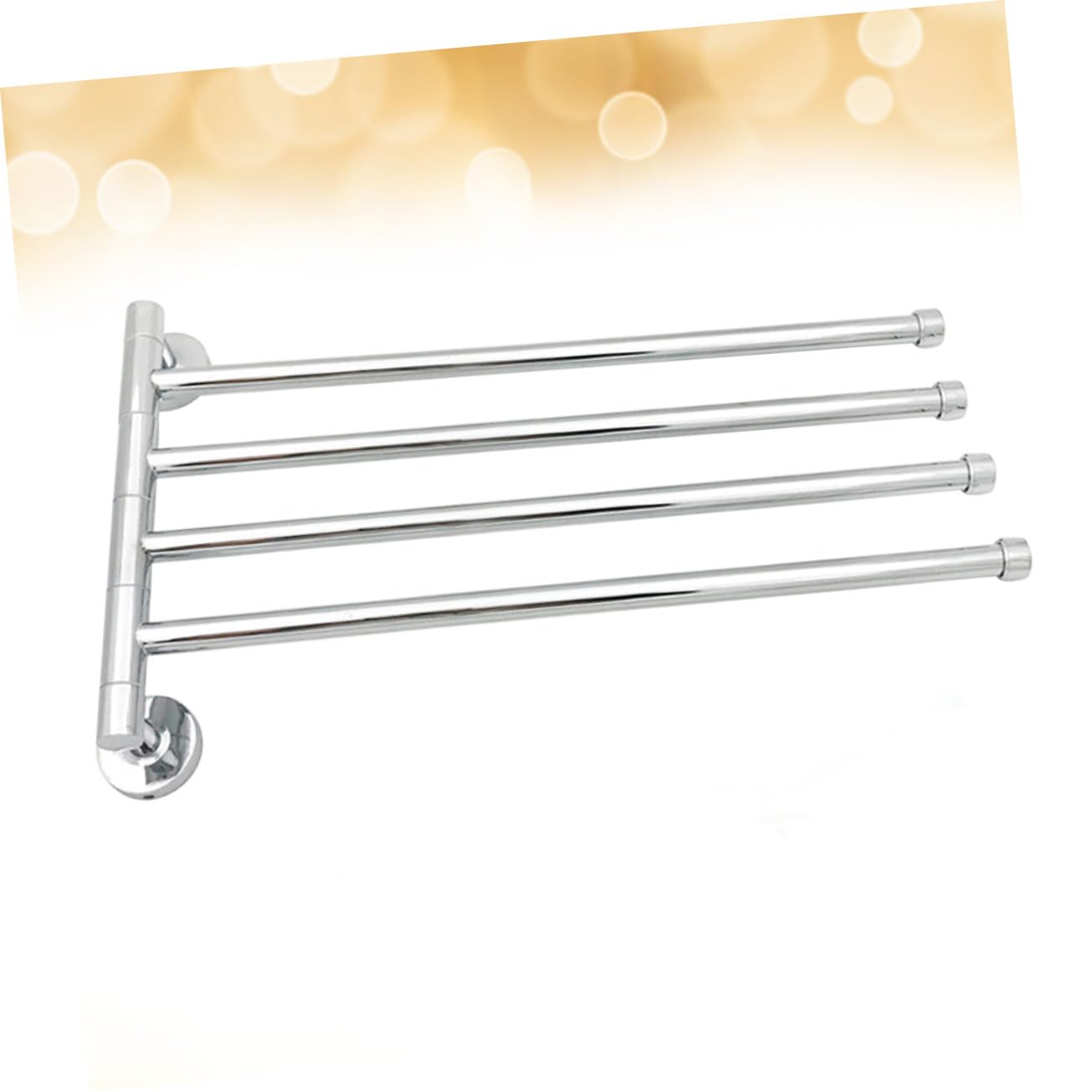 Portasciugamani Girevole in Acciaio Inox, 1 Pezzo, Argento | Resistente alla Ruggine, Salvaspazio, per Bagno e Cucina, Design Semplice Lega di Zinco