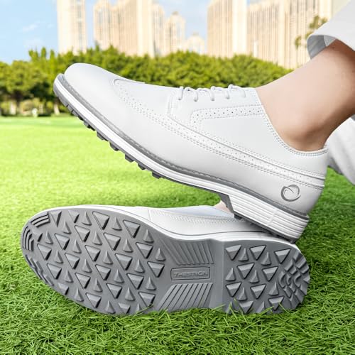 Image of Golf Shoes Men Spikes Classic Golf Footwears Male Walking Sneakers for Golfers Size 7-14