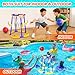 Doviden Pool Basketball Hoop Floating with Anti-Tip & Anti-Drift Design, Basketball & Ring Toss Pool Toys for Kids Ages 4-8, 8-12, Summer Outdoor Water Toys Pool Games for Adults and Family