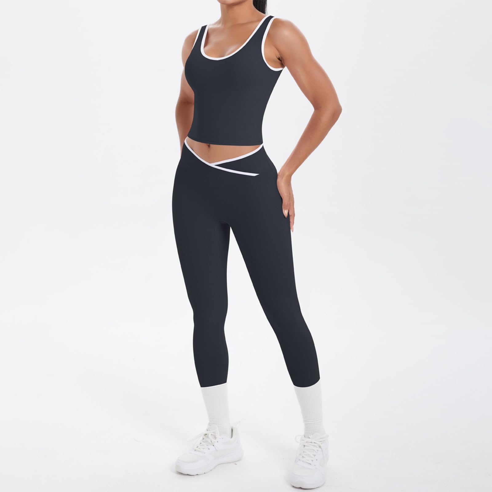 Due Pezzi Donna Moda Vacanza Vita ​Alt Senza Maniche Scuola Bodycon Tinta Unita Fuori dalla Spalla Comfort