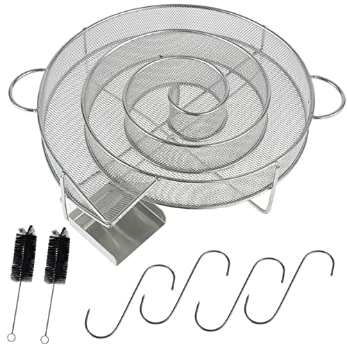 Cold Smoke Generator, 25x18x4in Stainless Steel Round Cold Smoke Generator, Sturdy Cold Smoke Box Add Smoking Flavor for Meat Beef Sausage Salmon Outdoor BBQ Gatherings Festival