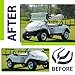 ECOTRIC Golf Cart Standard Fender Flares Front Rear Compatible with 1994-2013 EZGO TXT Model Gas & Electric Carts(Set of 4pcs)