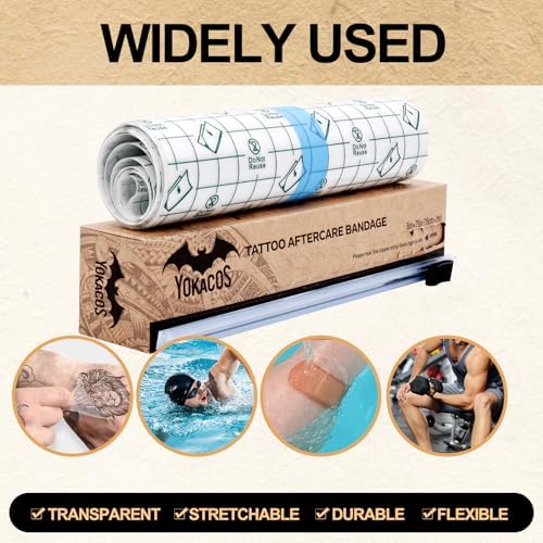 Tattoo Aftercare Bandage Roll, with Sliding Cutter 6 Inch x 2.2 Yards - 5