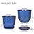 Gepege 6 Inch Beaded Ceramic Planter Set of 2 with Drainage Hole and Saucer for Plants, Indoor-Outdoor Large Round Succulent Orchid Flower Pot (Blue, for Inner-pots not Larger Than 5 Inch)