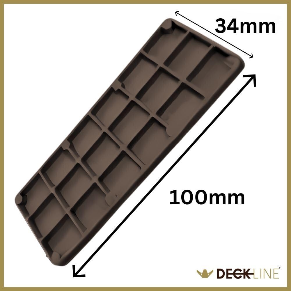 Abstandshalter Kunststoff - 100 Stück - 34 x 100 x 7 mm - Set - Distanzklötze für Fußböden, Fenstern, Türen - Verglasungsklötze - Unterlegplatten - Fensterklötze