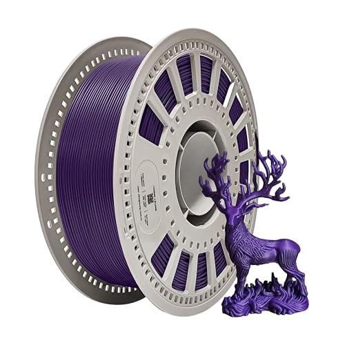 3Dプリンター用フィラメント,高速PLAフィラメント1.75mm,印刷速度300mm/秒,3Dプリンター用高速フィラメント寸法精度+/-0.03mm,1kgスプール (紫)