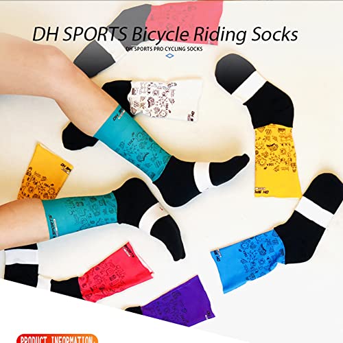 Cycling Socks Pro Mens Womens Riding Socks Bicycle Bike Sport Ankle Athletic Socks XC MTB BMX White Yellow Blue Green Red4