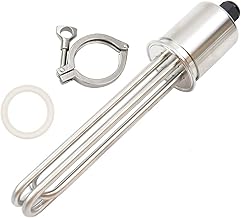 Elemento de aquecedor de água Aquecedor de imersão 4. 5kw 2" Aquecedor tri-grampo Sus304. Elemento de aquecimento de bebida de água de imersão elétrica Densidade alta watt.