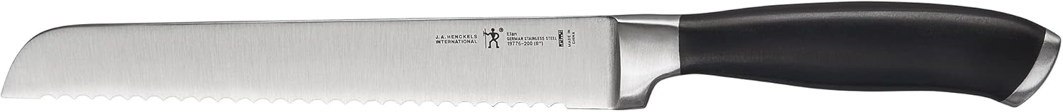 ZWILLING Henckels Elan 8-Inch Serrated Bread Knife - Forged German Stainless Steel, Ergonomic Handle for Effortless Slicing