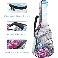 Housse de guitare en tissu Oxford imperméable avec bandoulière réglable Motif Tour de Paris - Les Beatles, Paul McCartney, John Lennon, RIngo Starr, George Harrison Housse de guitare en tissu Oxford imperméable avec bandoulière réglable Motif Tour de Paris – Image 4