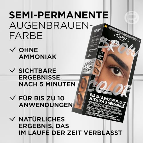 L'Oréal Paris Augenbrauenfarbe für einen strahlenden und perfekt gepflegten Look, Ammoniakfreie Augenbrauenfarbe… – Ansicht 3