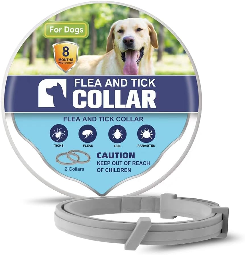 fcesiweg Flea Collars for Dogs Large, Tick Collar for Dogs, Flea Dog Collar, Adjustable for Medium & Big Breeds, 8 Months Protection-1P