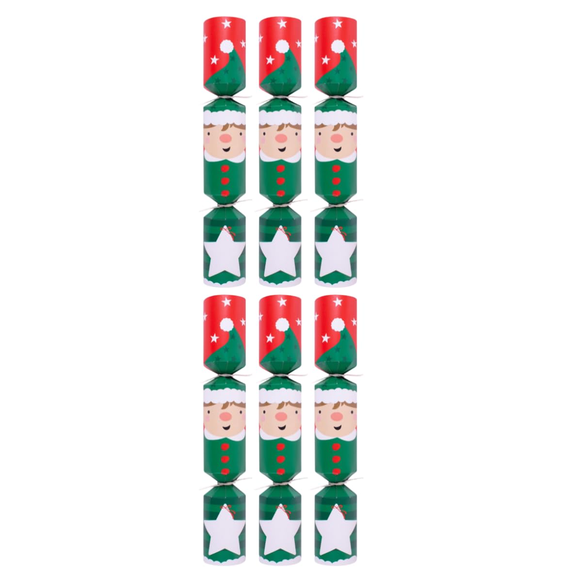 YöL 6 Make Your Elf Christmas Crackers 13.5 Inch DIY Kit – Festive Family Craft Activity with Hats, Mottos, Snaps & Raffia Ties – Eco Conscious Crackers & Packaging for Xmas Table Decorations