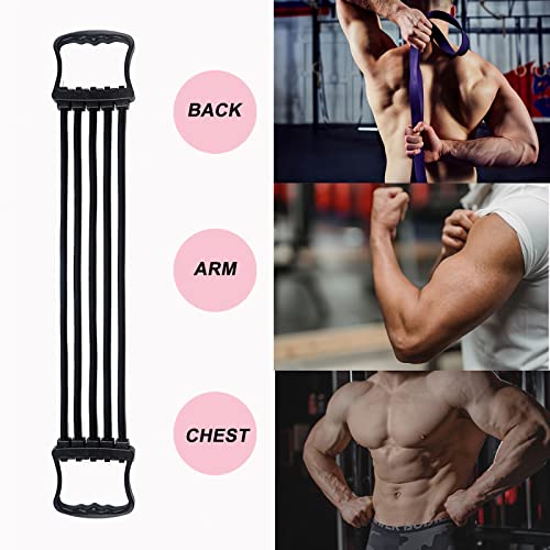 Image of OVERNEWS Chest Expander, Exercise Resistance Trainer, Spring Workout Equipment Trainer for Gym, Home
