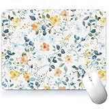 Leather Flower Desk Pad, Colorful Art Mouse Pad Computer Keyboard Gaming Mousepad Waterproof Desktop Protector & Cover, Decorative PU Leather Laptop Mouse Mat Office Decor 7.87 x 9.84 inch B25