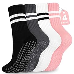 4 Pairs-black White Grey Pink