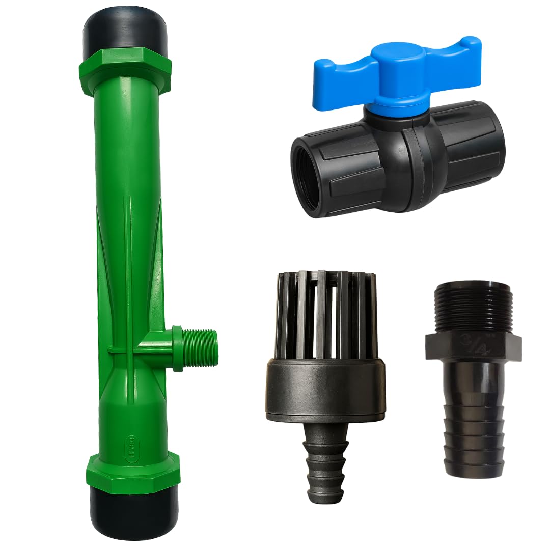 2" Venturi Set Farming Water Tube Fertilizer Injectors Device, 2 Inch (63 Mm) | (Length : 2" Inch, Threaded) for Agriculture Irrigation System, Chemical Injection, Black-image-14