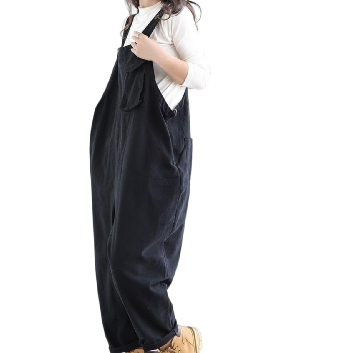 Salopette Donna Estiva,Tuta Da Donna Casual Ampia Stile Retrò Gamba Dritta Gamba Larga Pantaloni Con Spalline