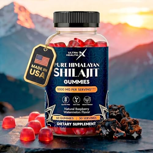 Shilajit Gummies for Men and Women Sugar Free Raspberry Watermelon Flavor