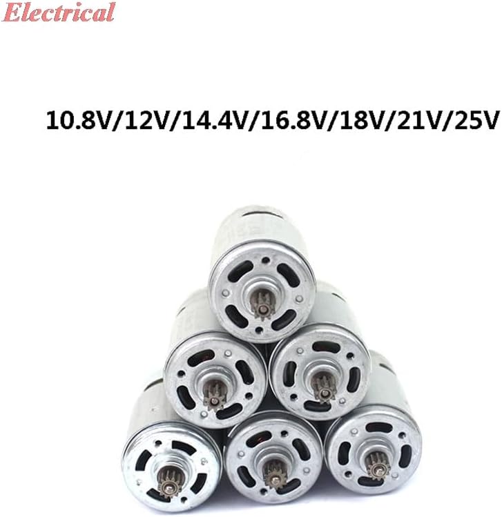 1PC 550 Motor 10.8V/12V/14.4V/16.8V/18V/21V/25V 9 Teeth(8mm) 12Teeth(8.8mm) Electric Motor For Hand Drill Lithium Accessories - (Speed(RPM): 25V, Voltage(V): 9 Teeth(8mm))