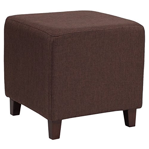 Flash Furniture Ascalon Upholstered Ottoman Pouf In Brown Fabric #TOP24