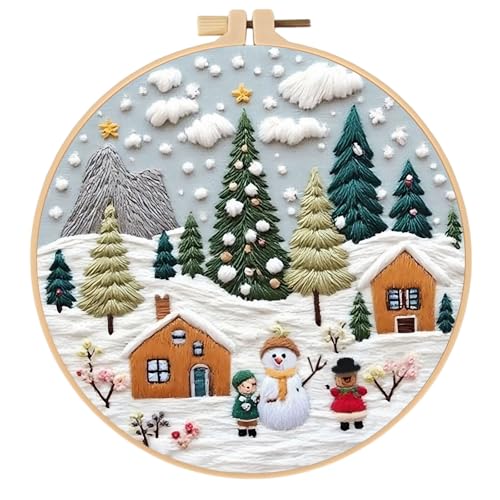 Generisch Sticken Set Erwachsene, Weihnachtsstickerei-Set für...