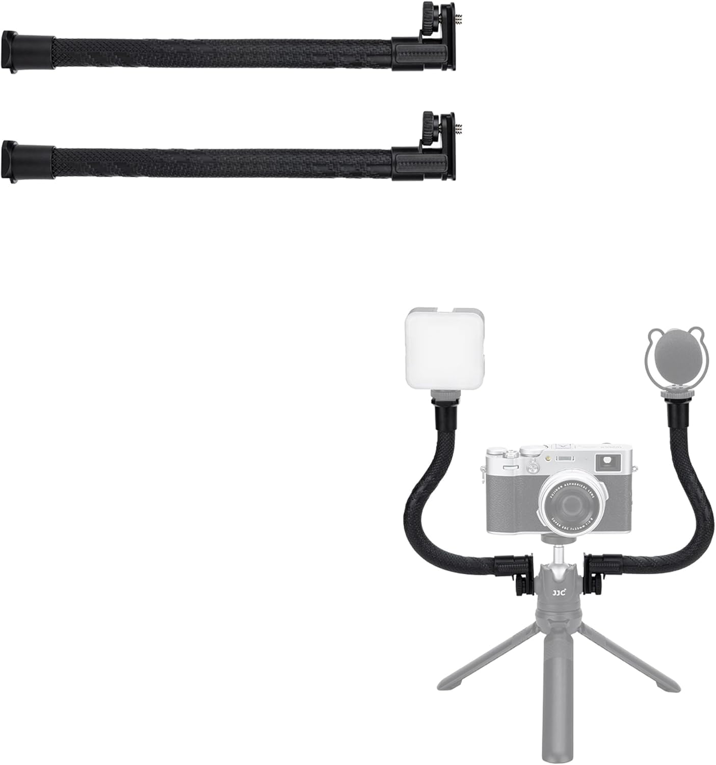 2-Pack Flexible Extension Arm, Adjustable Magic Arm Grip Mic Stand Extension for Camera Smartphone Vlog Shooting Recording