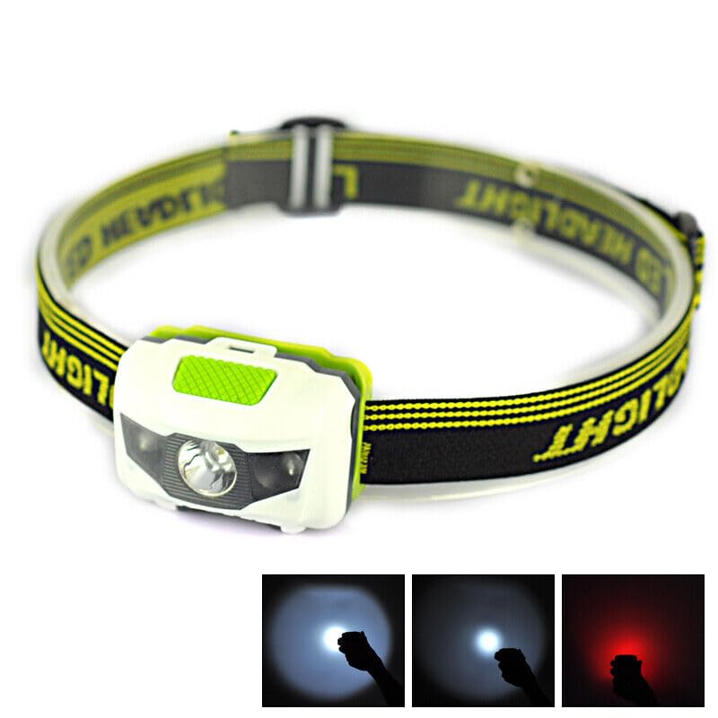 Image of Super Bright LED Headlamp Head Torch Red Flashlight Camping Headlight - Waterproof, Adjustable, 3 Modes