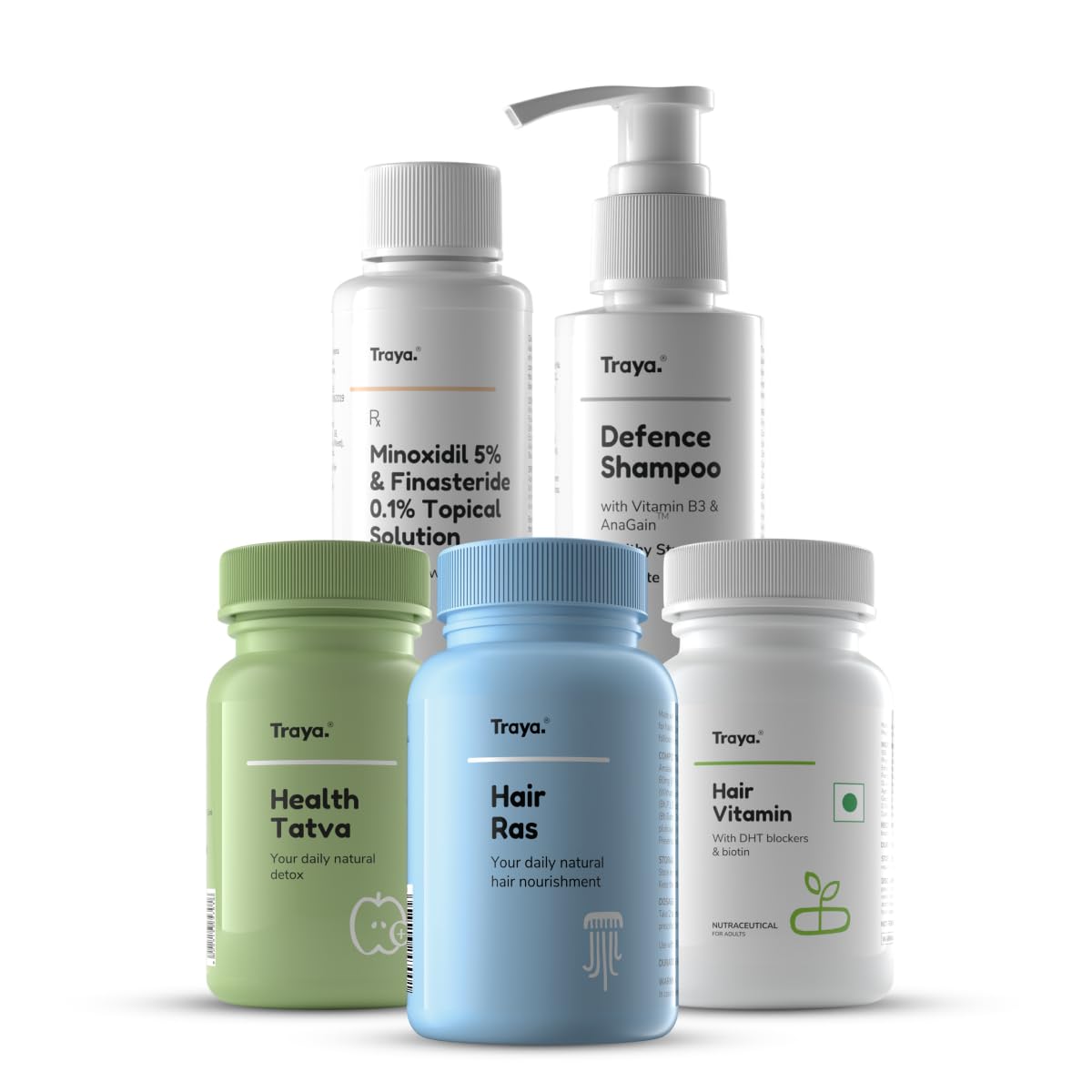 Traya Hair Regrowth Advanced Kit for Men | Stage 2, 3 4 and 5 of Hair Loss