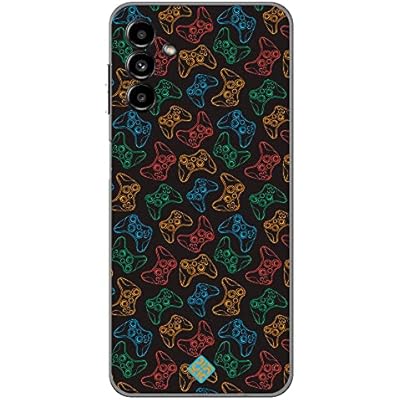 Movilshop Case for [ Samsung Galaxy A04s ] Drawing Gamers [ Xbox Controllers ] Transparent Flexible Silicone Case Cover Gel for Smartphone