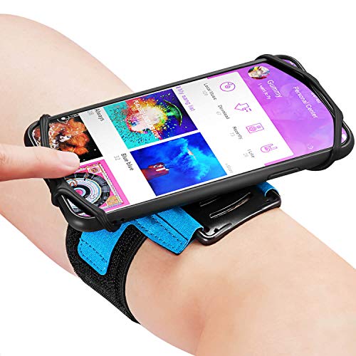 Newppon Sports Cellphone Arm Bands : with Key Pocket Holder & 180° Rotatable for Apple iPhone 11 Pro Max Xs XR X 8 7 6 6S Plus Samsung Galaxy S9+ S9 S8 Edge Note 8 Google Pixel LG,for Outdoor Gym