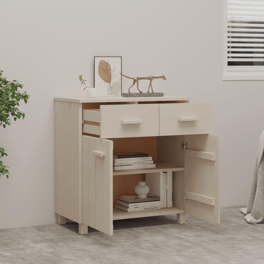 vidaXL Komoda HAMAR, miodowy brąz, 79x40x80 cm, drewno sosnowe, szafka, szafki z drzwiczkami, drewniana komoda, szafka z szufladami, mebel