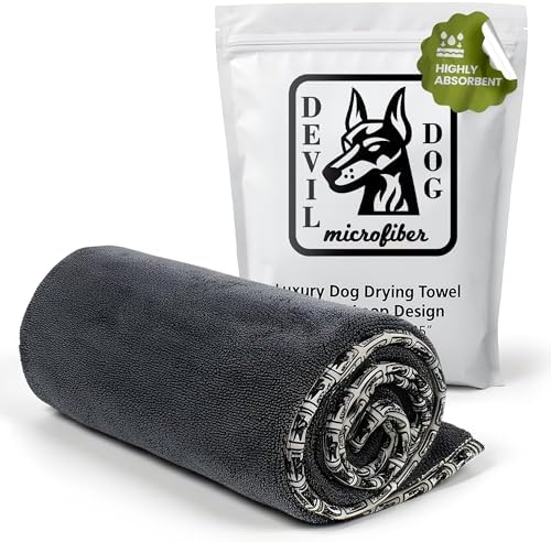 Premium Drying Towel – Large 24x35 Super Absorbent Microfiber Dog...