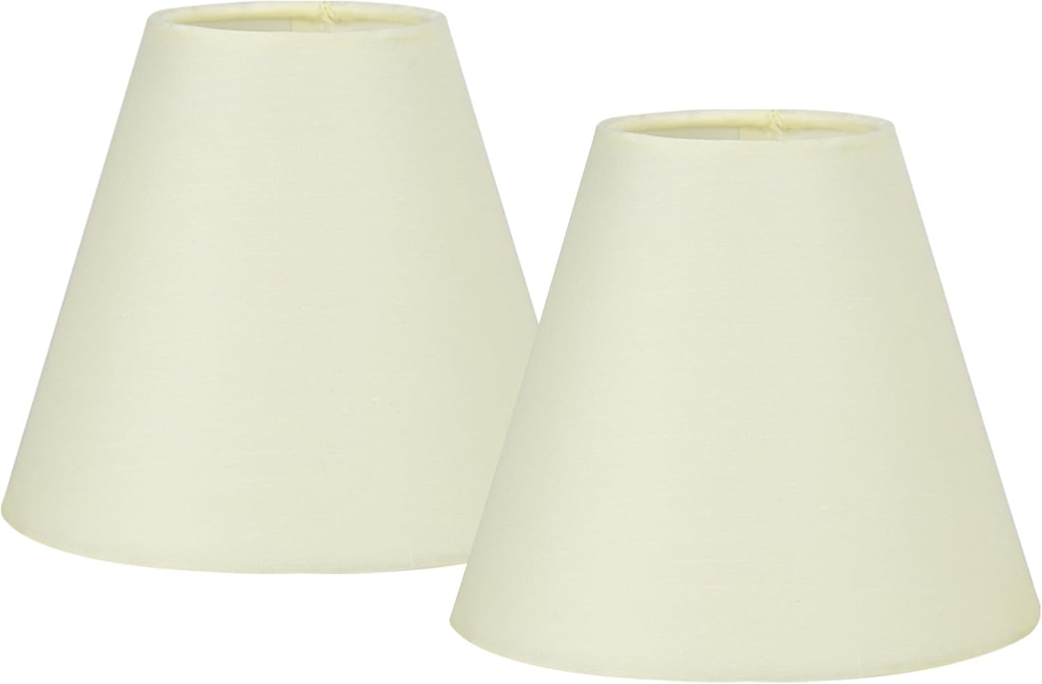 GERO Beige Small Lamp Shades Clip on Bulb Set of 2,Mini Barrel Sconce Shades,Clip on Lamp Shade for Table Lamps Chandelier Shades,6"×3"×H5",Fabric Replacement Lamp Shades