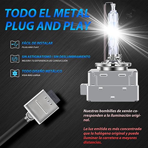 Miniatura 4 de Briteye Bombillas Xenon D1s 35w 85v 6000k Luz Blanca Faros De Coche 2pcs